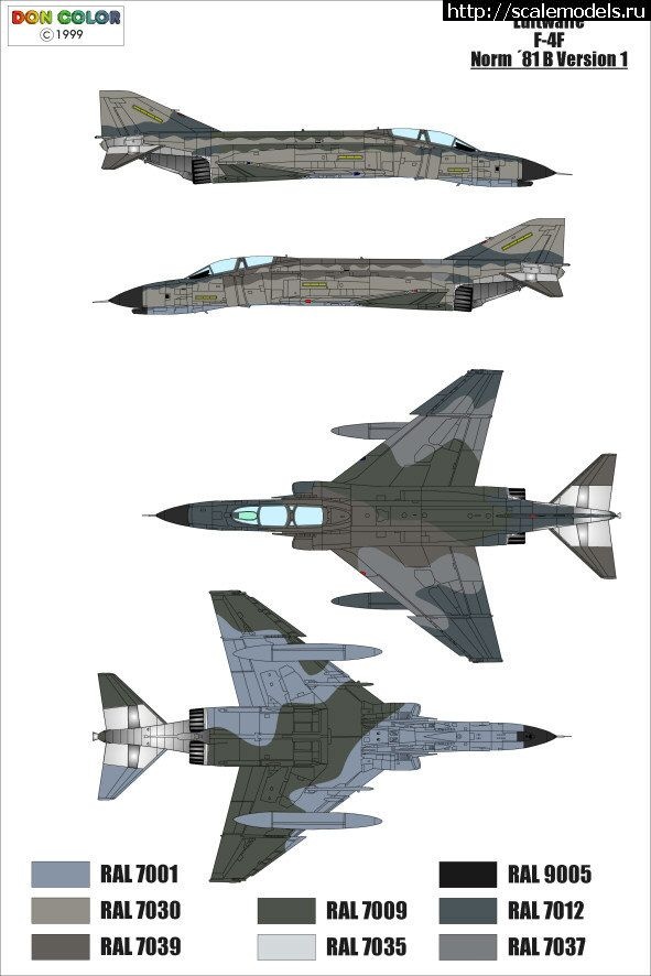 1739451575_50cf2f8f0fb35c833e3a3a73eb10584b-1.jpg : #1867707/ F-4F Phantom II German Air Force in Norm 81B Camouflage ������� ����
