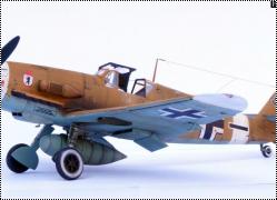 Звезда 1/48 Bf 109F4Trop Stab II.JG27 Ernst Dullberg. Ливия 1942