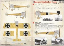 Обзор Print Scale 1/72 Декаль Fokker Eindecker Aces