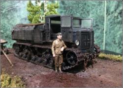 Диорама 1/35 Трофейный тягач