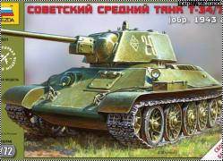 Обзор Звезда 1/72 Т-34/76 - Сборка - за вечер