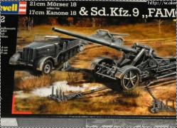  Revell 1/72 21 cm Morser/17 cm Kanone, Sd.Kfz. Famo