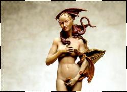 Dark Sword Miniatures 54 mm Daenerys with Newborn Dragons