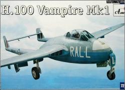 Обзор Amodel 1/72 D.H.100 Vampire Mk.1