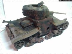 Звезда 1/35 Т-26 конец пути - к диораме Держись, браток