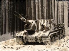 Звезда 1/35 ИСУ-152 в зимнем камуфляже в зимнем лесу зимой. 1945.