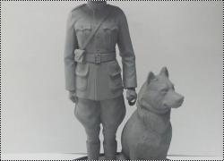 ICM 1/16 Офицер Королевской Канадской Конной Полиции с собакой (отливки)