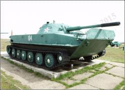 Walkaround легкий плавающий танк ПТ-76, Музей военной техники Военная горка, Темрюк, Россия