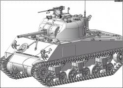   1/35   M42(75) Sherman - 3D-