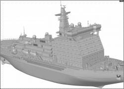 Анонс Звезда 1/350 атомный ледокол проекта 22220 Арктика - 3Д-рендеры