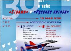 15 мая 2021 празднования 30-ти летия пилотажных групп «Стрижи» и «Русские Витязи»