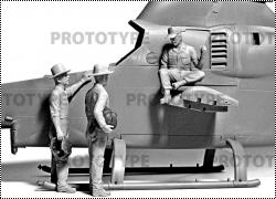 В процессе 1/32 Американские пилоты вертолета (война во Вьетнаме)
