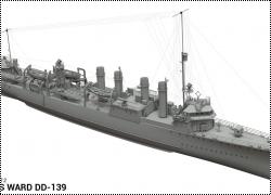 Анонс Black Cat Models 1/350 эсминец USS Ward DD-139