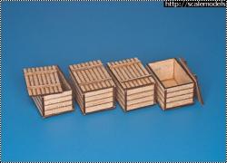 RB Model: 1/35 Деревянные ящики и германские смоляные бочки