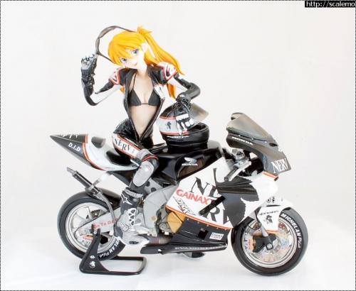 FG3509 Asuka with Motorcycle - Black and White