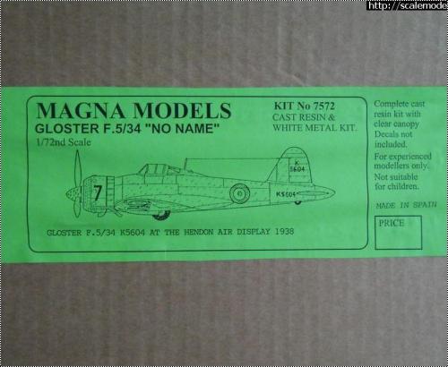  Magna Models 1/72 Gloster F.5/34