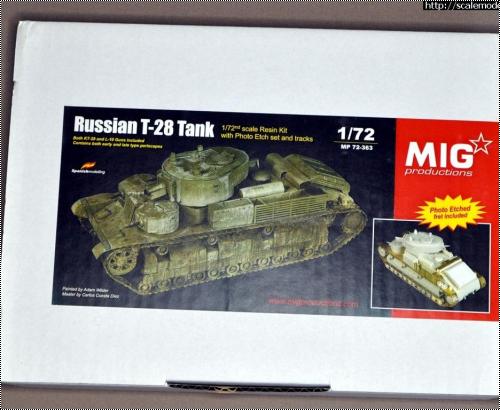  MIG production 1/72 Russian T-28 Tank