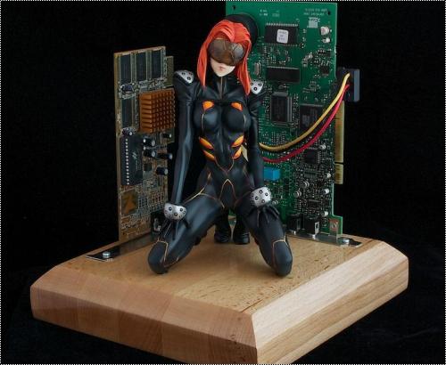 FG1370 Black Motoko Kneeling, Ghost in the Shell